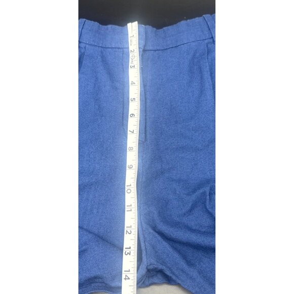 Abercrombie Fitch Women’s Curve Love Dark Blue Linen Blend Wide Leg Pants Size M - Picture 13 of 15